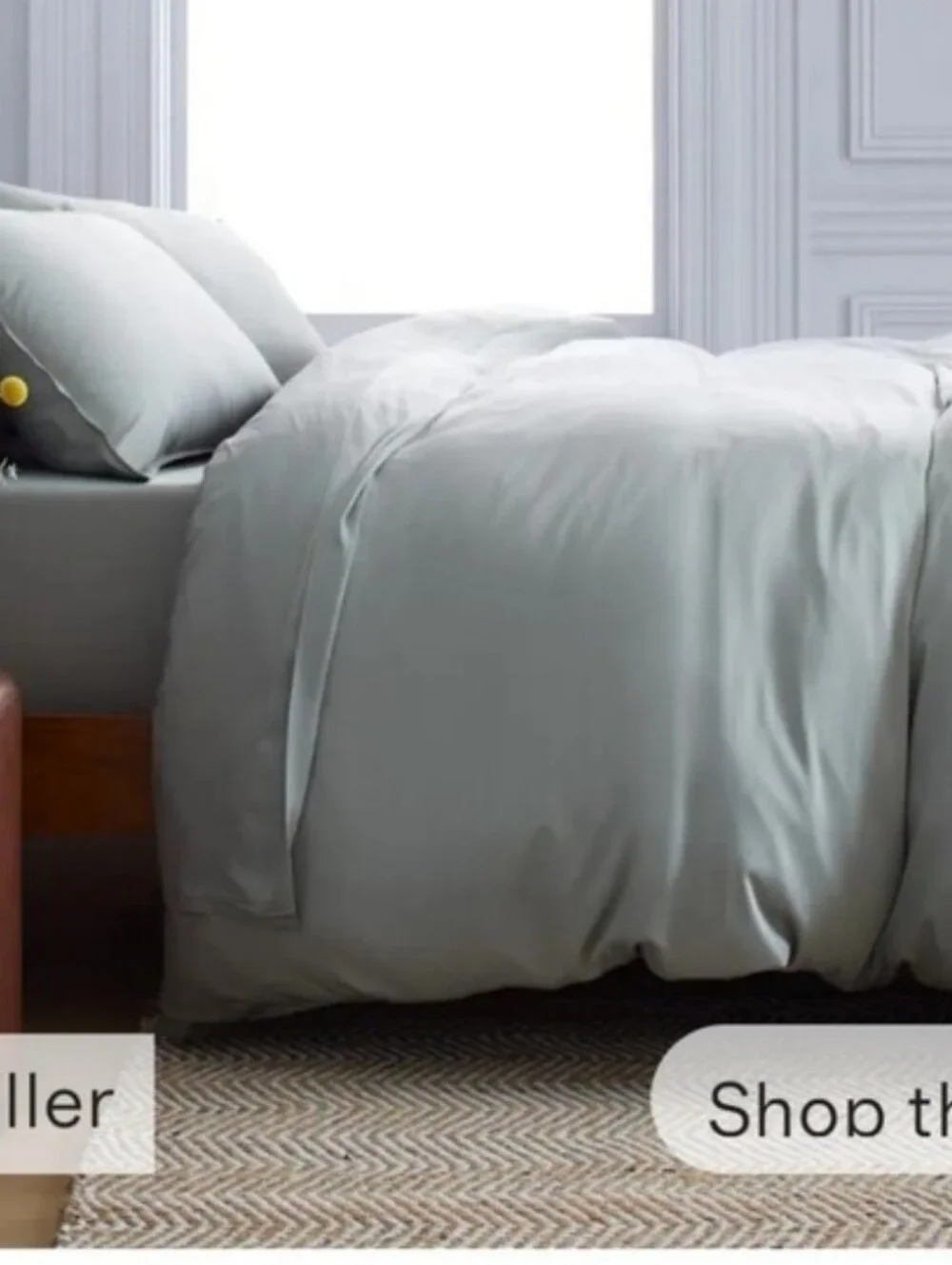 Quince Bamboo Pillowcas Set King Eucalyptus